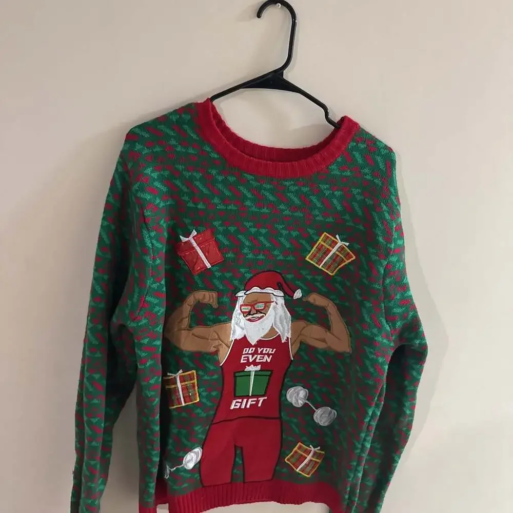 Blizzard Bay Santa Ugly Christmas Sweater Size X Large Long Sleeve Pullover Crew